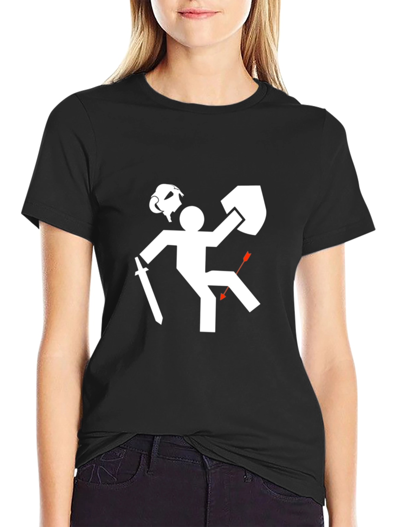 Humorous Stick Figure T-Shirt - Gaming Fail Tee