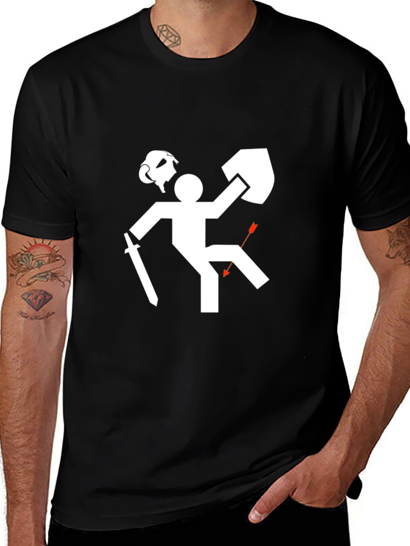 Humorous Stick Figure T-Shirt - Gaming Fail Tee