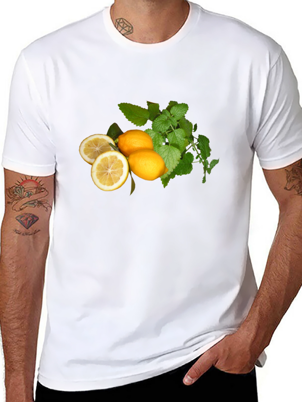 Fresh Lemon & Mint Graphic T-Shirt