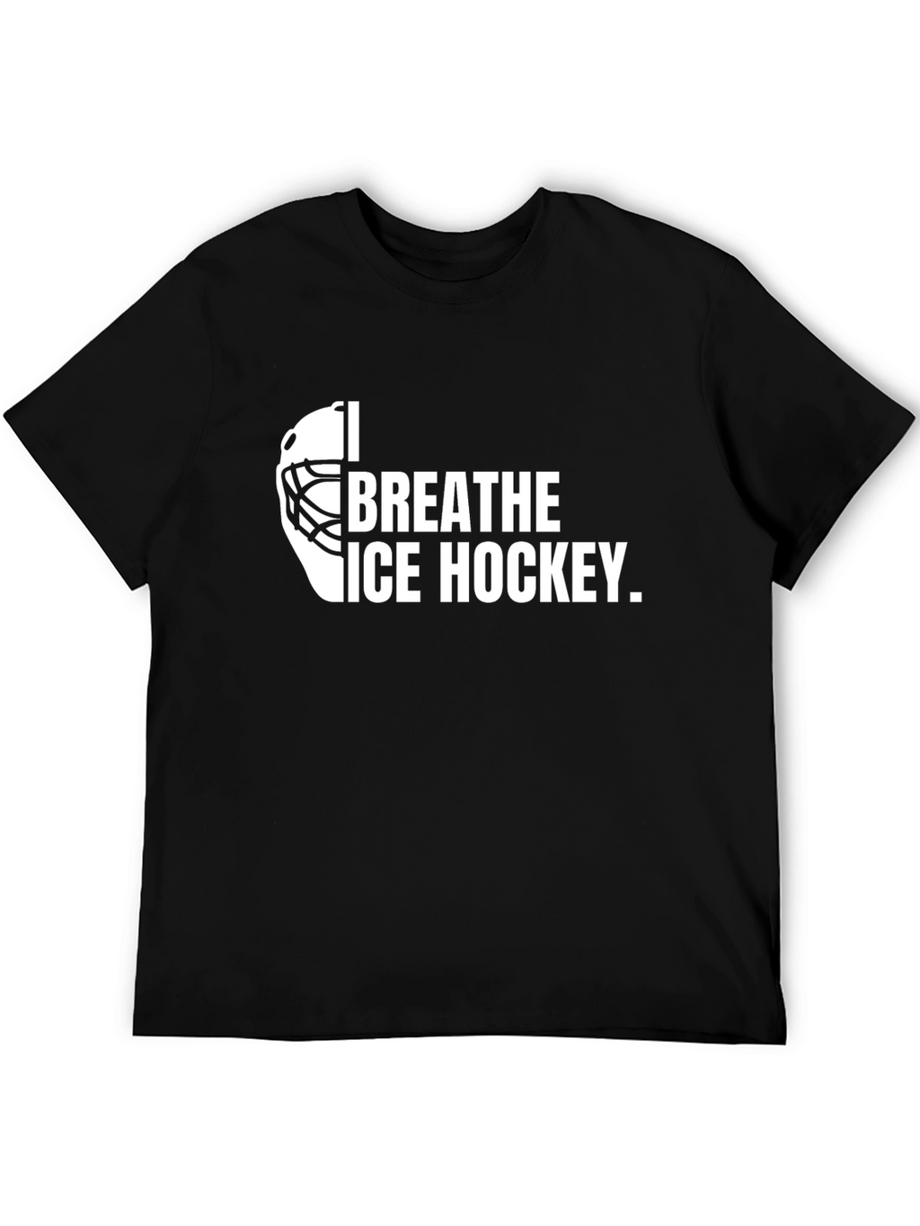 I Breathe Ice Hockey Black T-Shirt