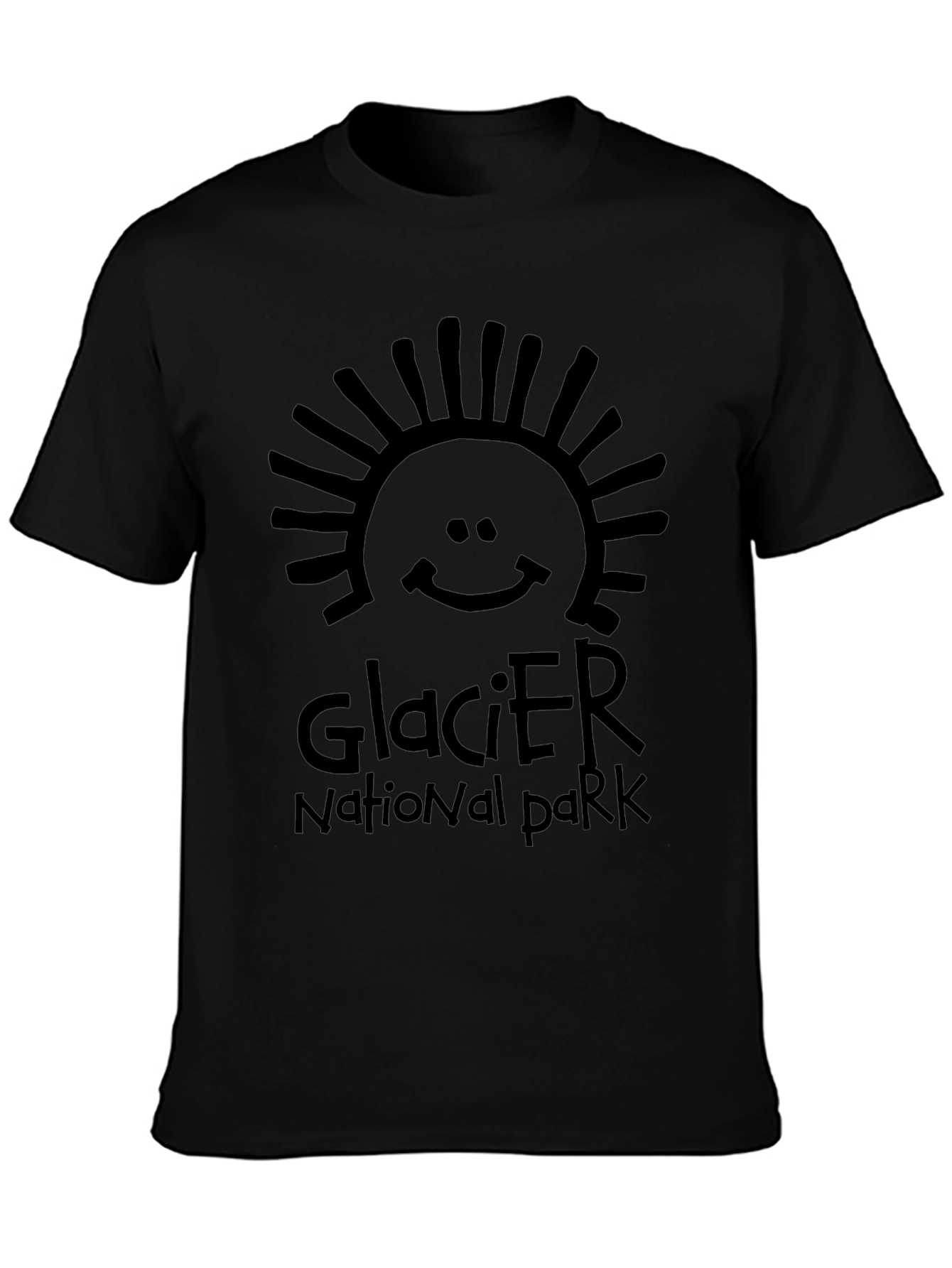 Glacier National Park Graphic Tee - Black