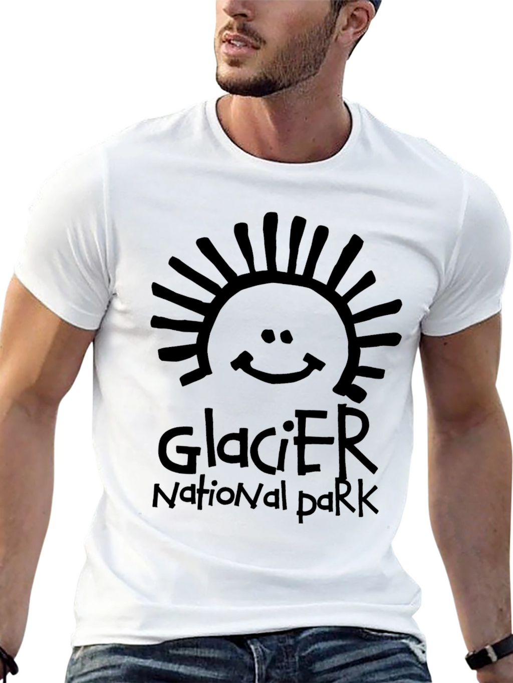 Glacier National Park Graphic Tee - Black