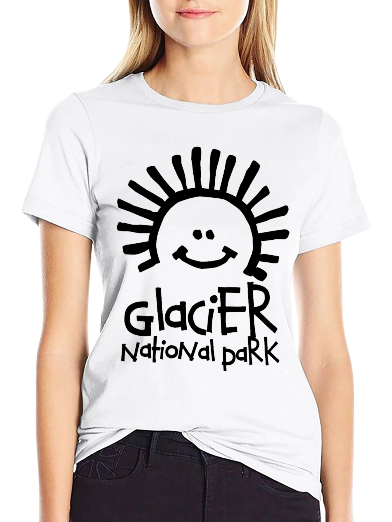 Glacier National Park Graphic Tee - Black