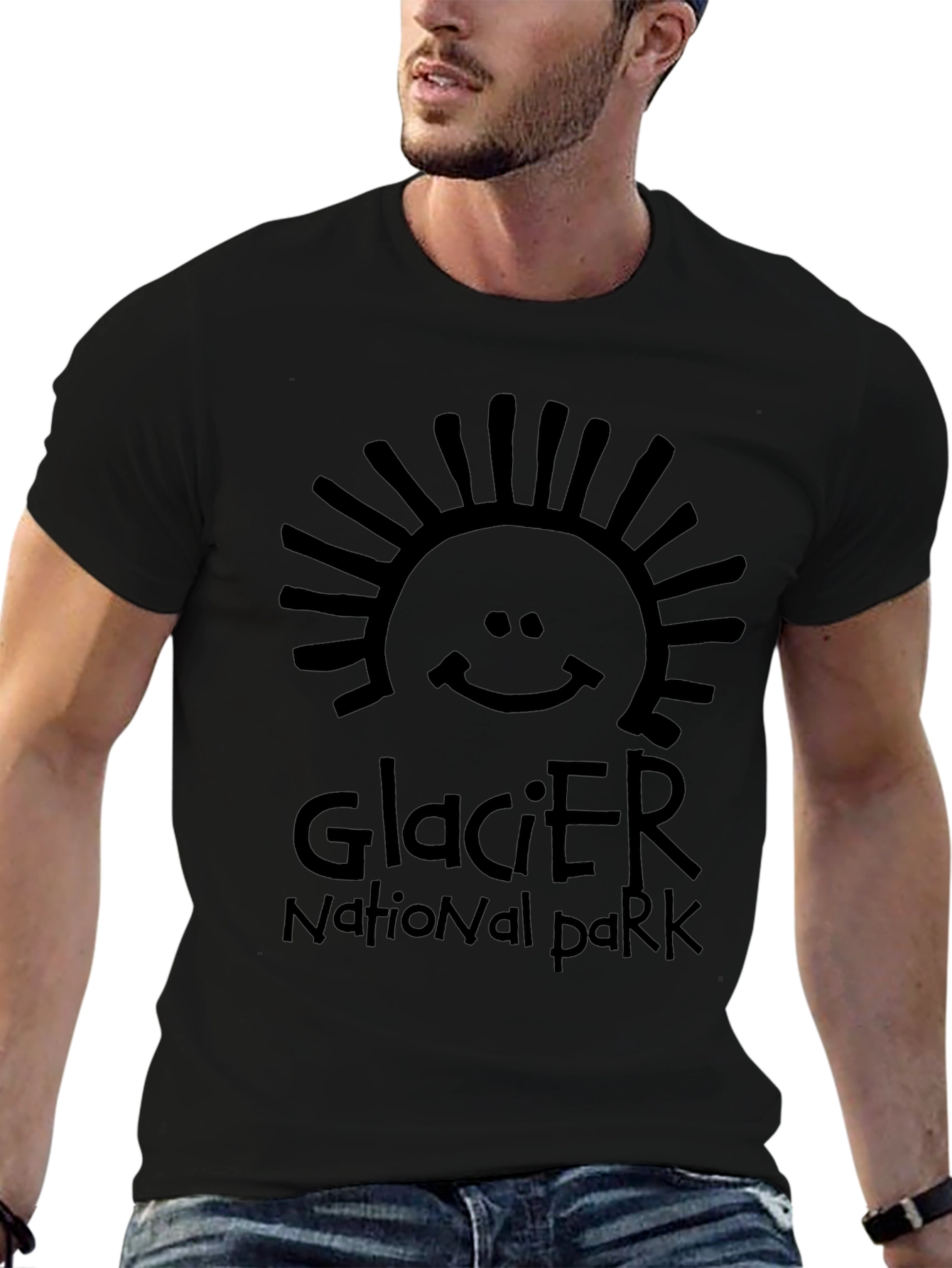 Glacier National Park Graphic Tee - Black