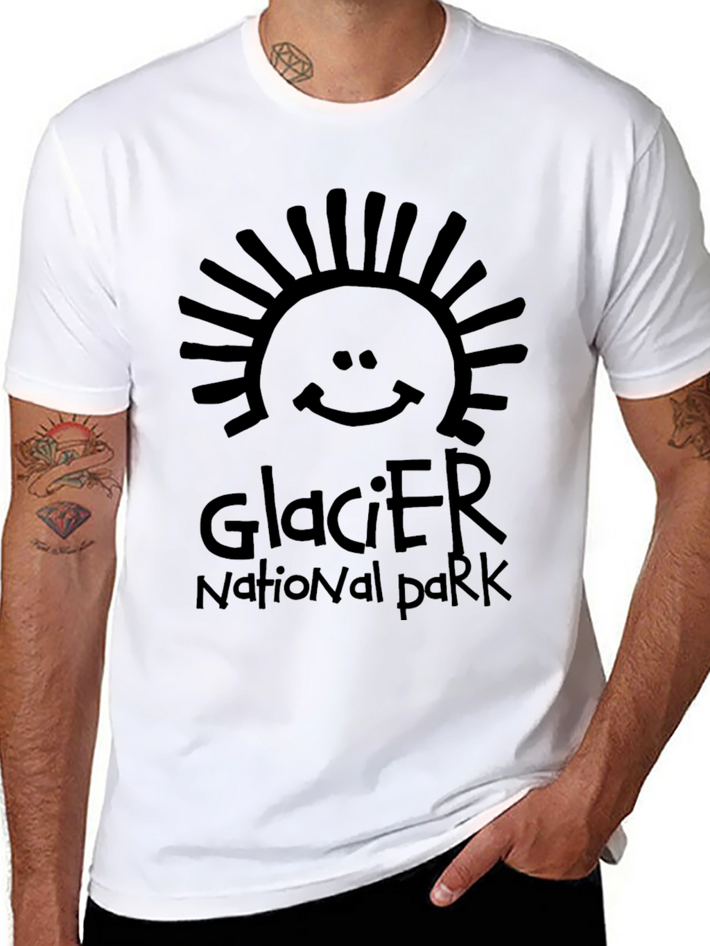 Glacier National Park Graphic Tee - Black