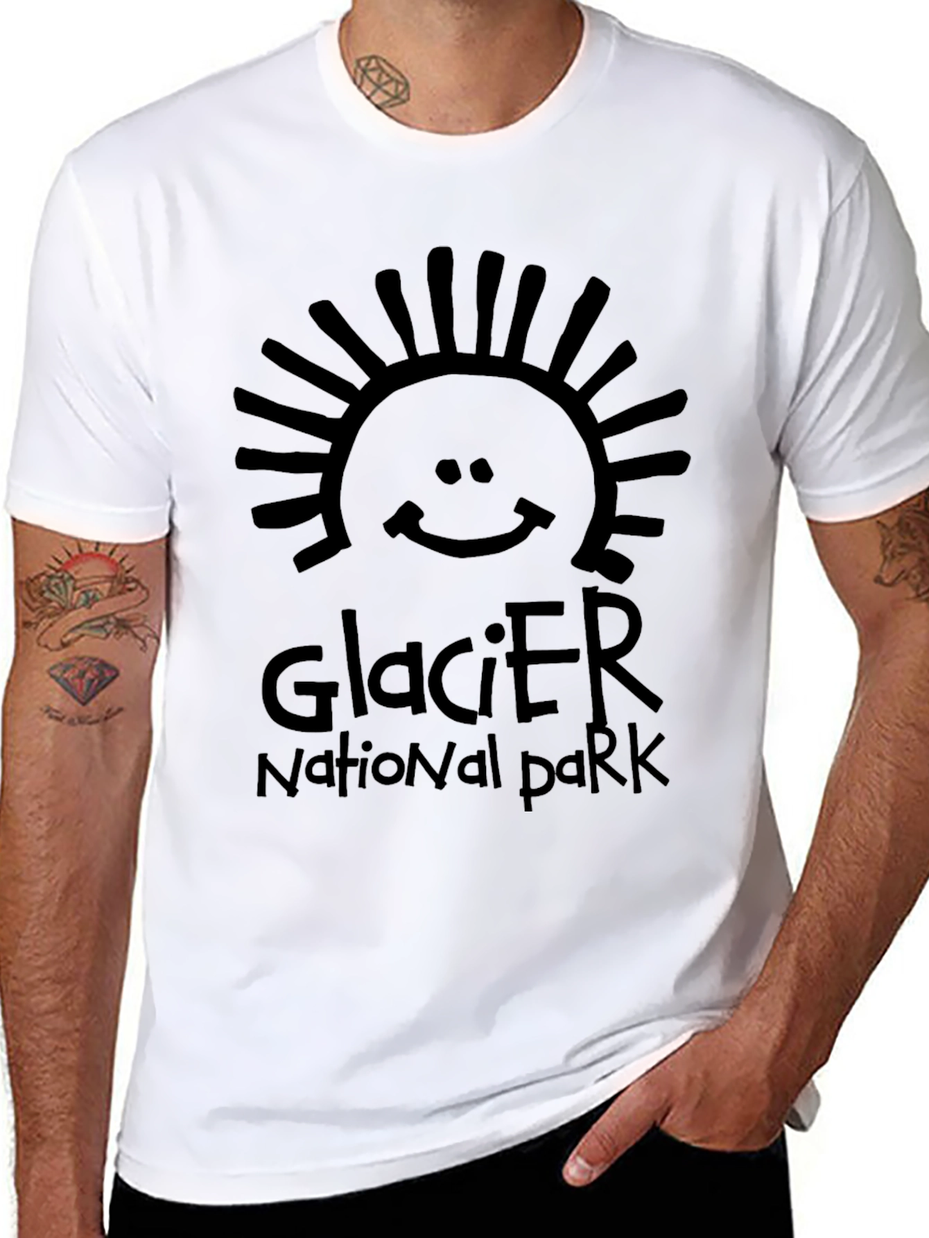 Glacier National Park Graphic Tee - Black
