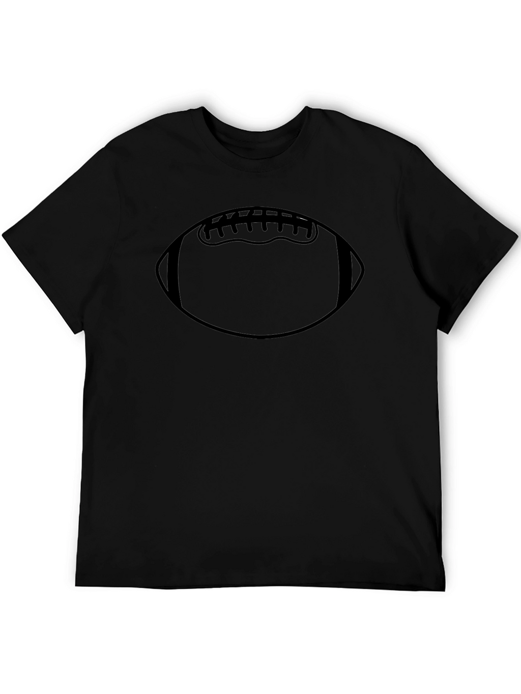 Football Graphic T-Shirt - Casual Black Tee