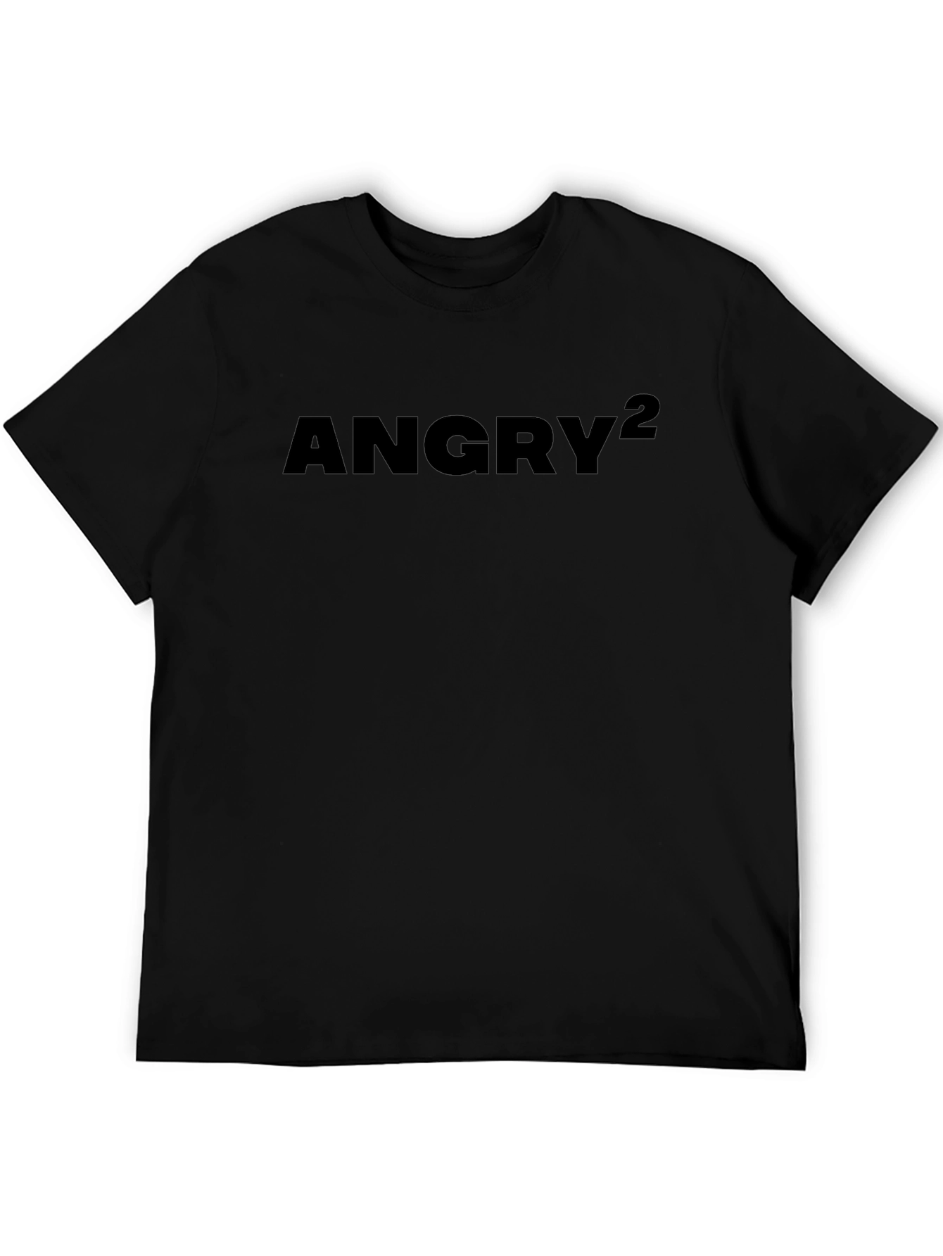 Angry Squared Black T-Shirt - Bold Statement Tee
