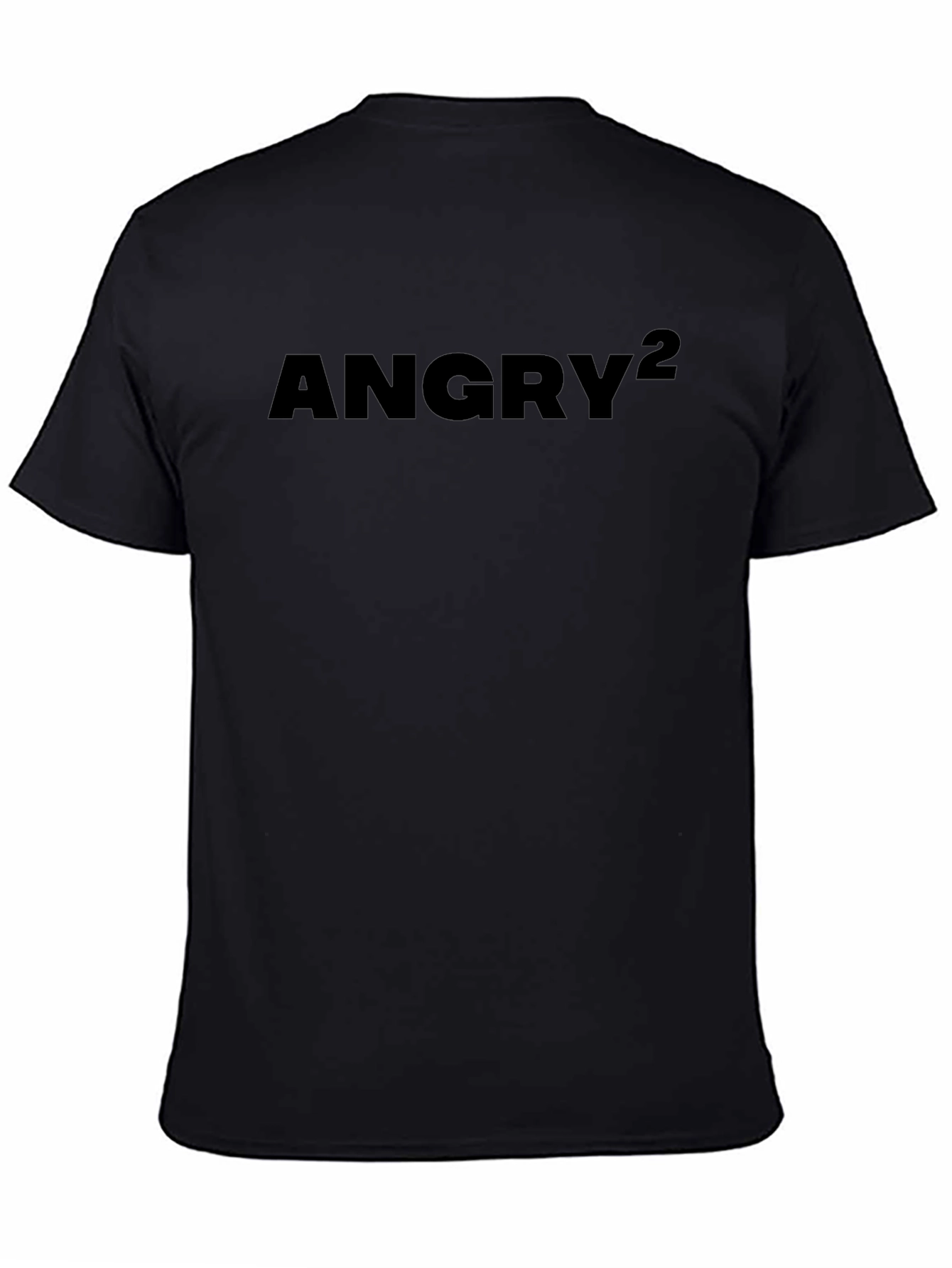 Angry Squared Black T-Shirt - Bold Statement Tee