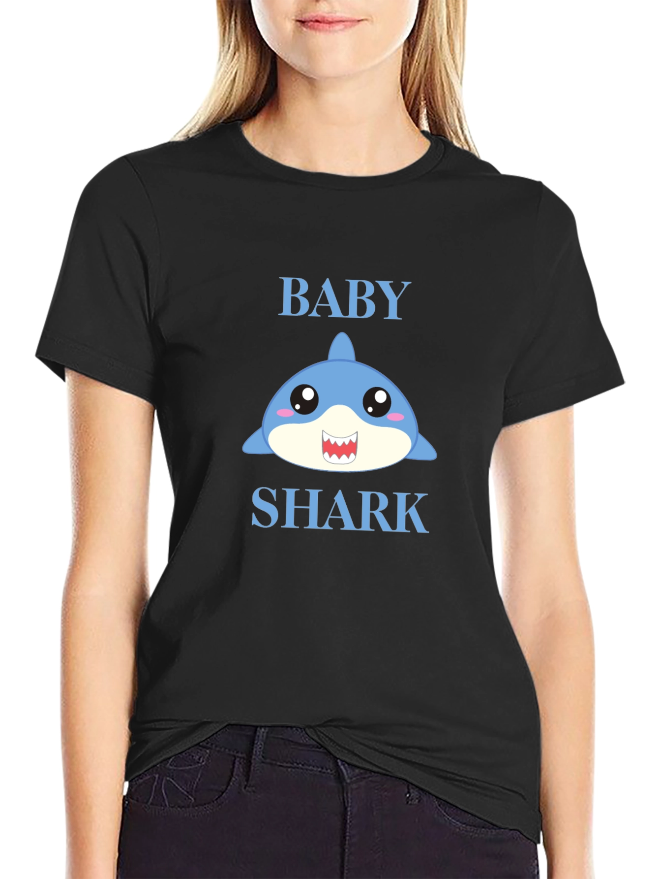 Baby Shark Graphic T-Shirt - Black Cotton Tee