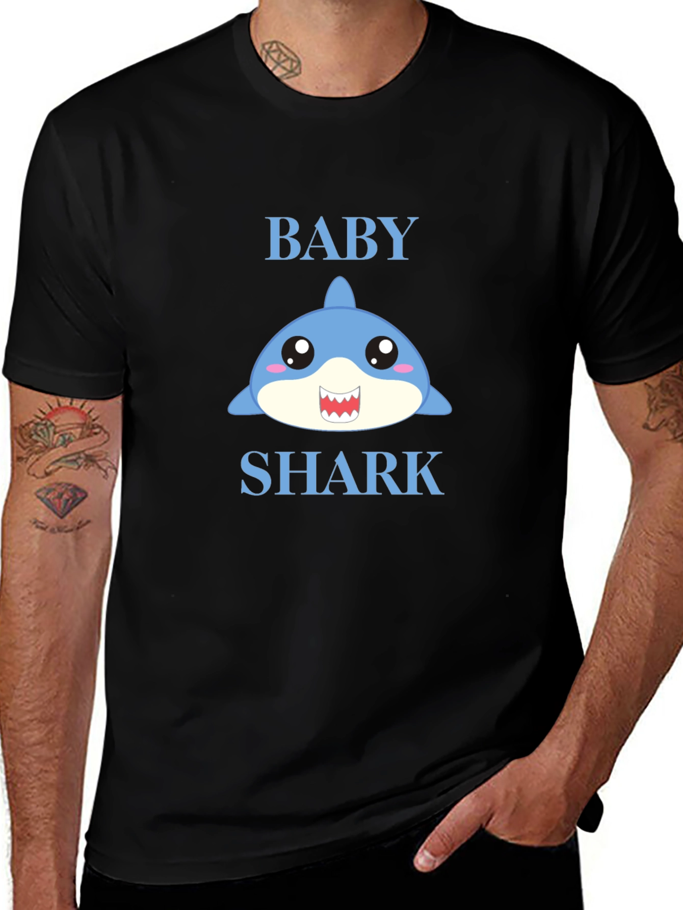 Baby Shark Graphic T-Shirt - Black Cotton Tee