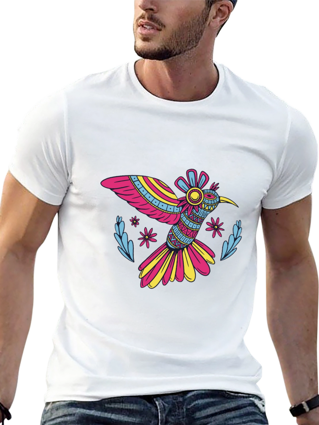 Hummingbird Graphic Black Tee