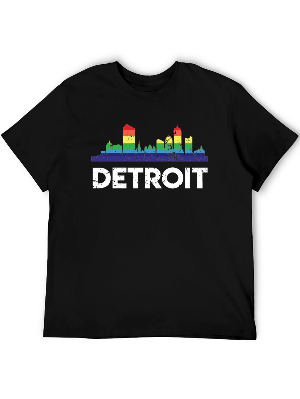 Detroit Pride Rainbow Skyline T-Shirt
