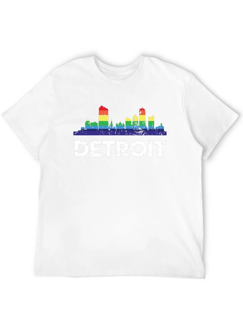 Detroit Pride Rainbow Skyline T-Shirt