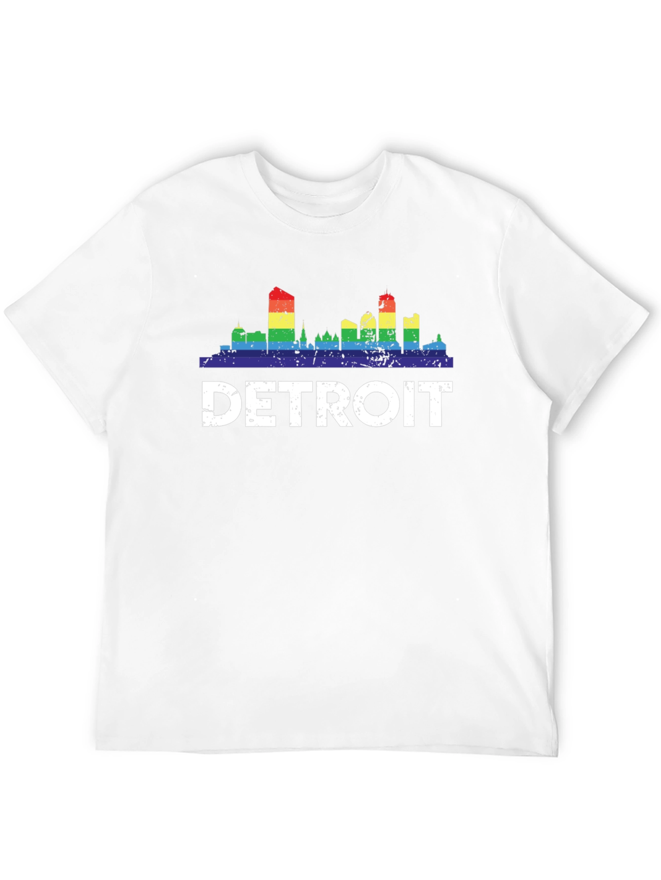 Detroit Pride Rainbow Skyline T-Shirt