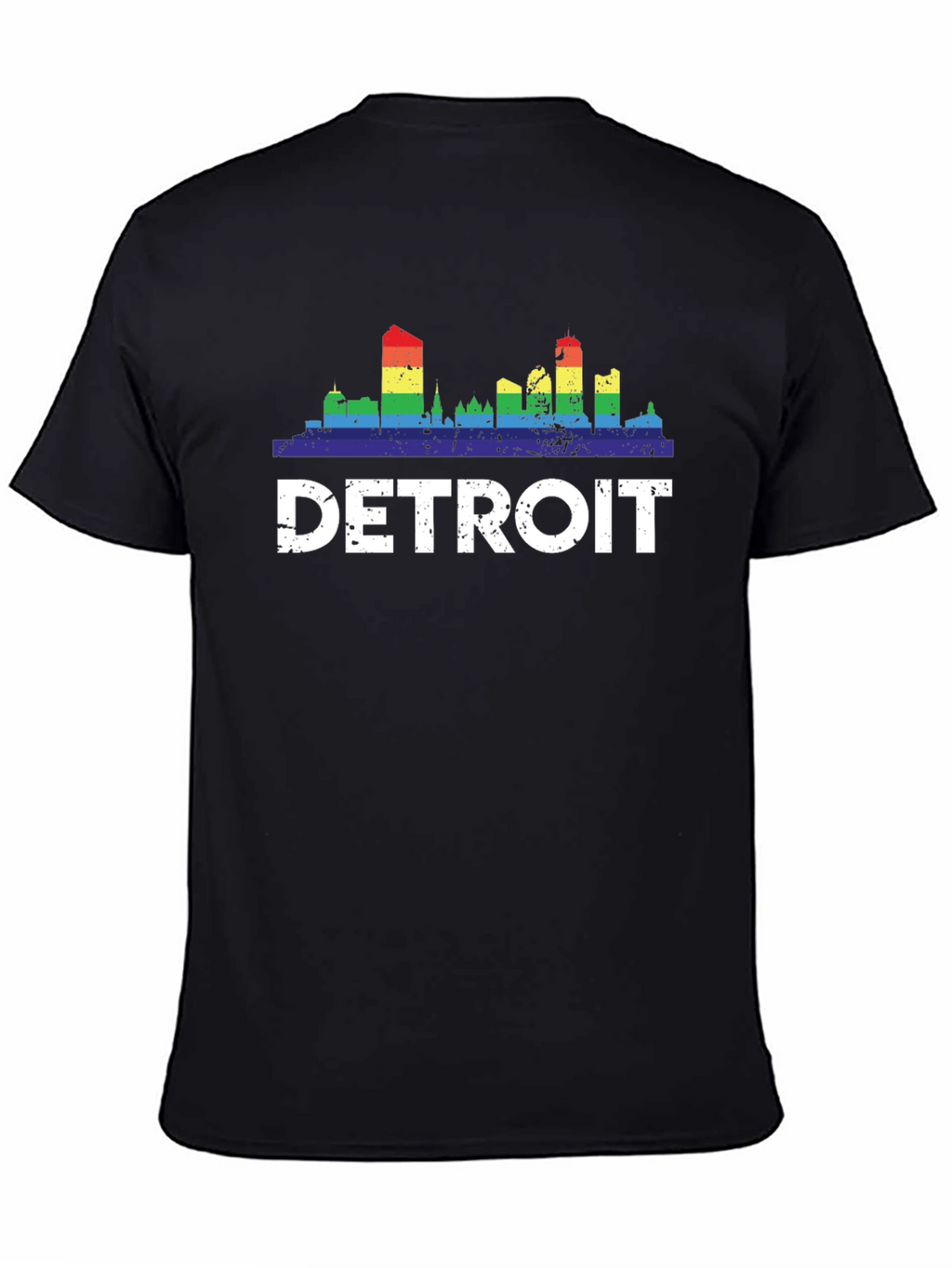 Detroit Pride Rainbow Skyline T-Shirt