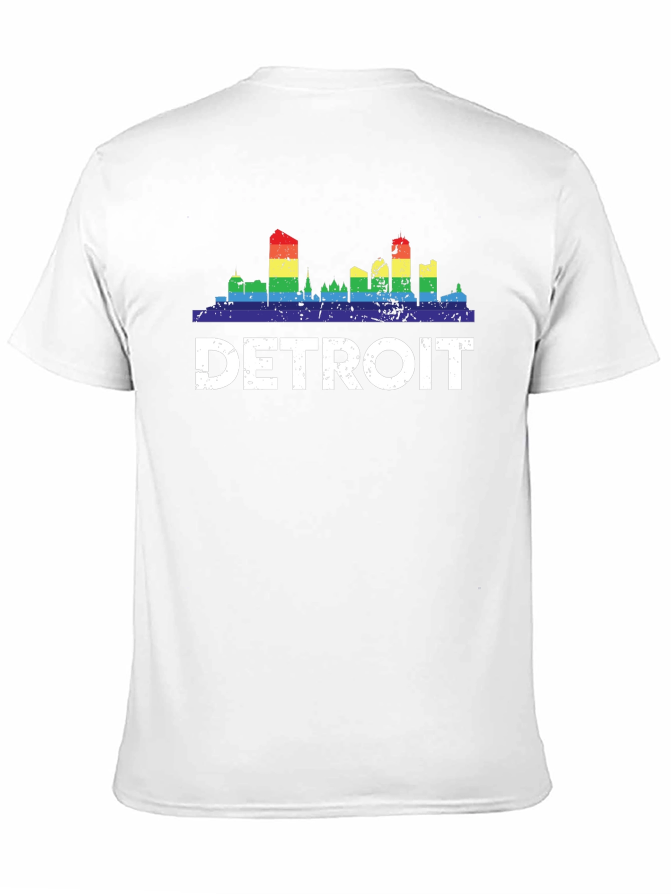 Detroit Pride Rainbow Skyline T-Shirt