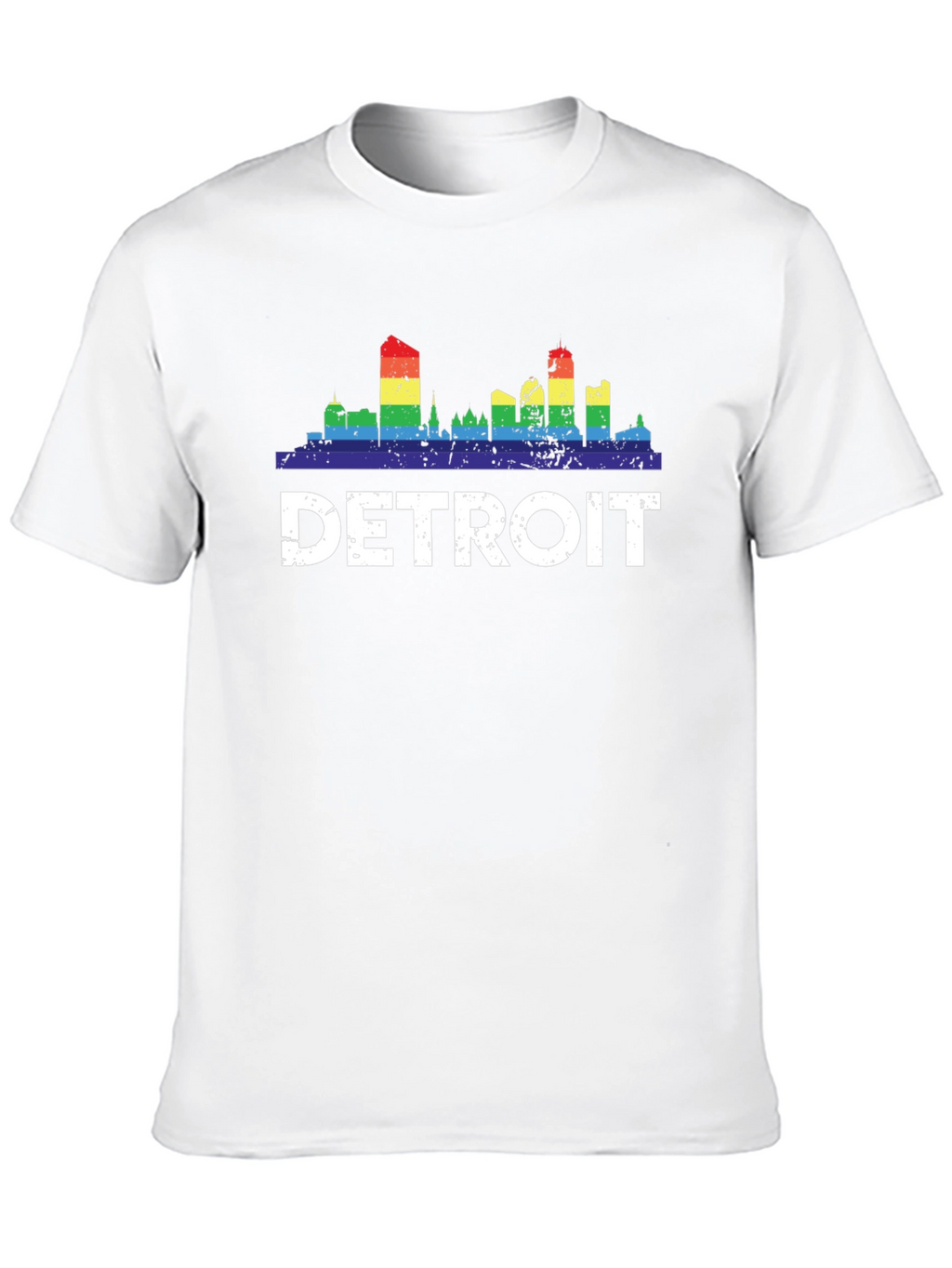 Detroit Pride Rainbow Skyline T-Shirt