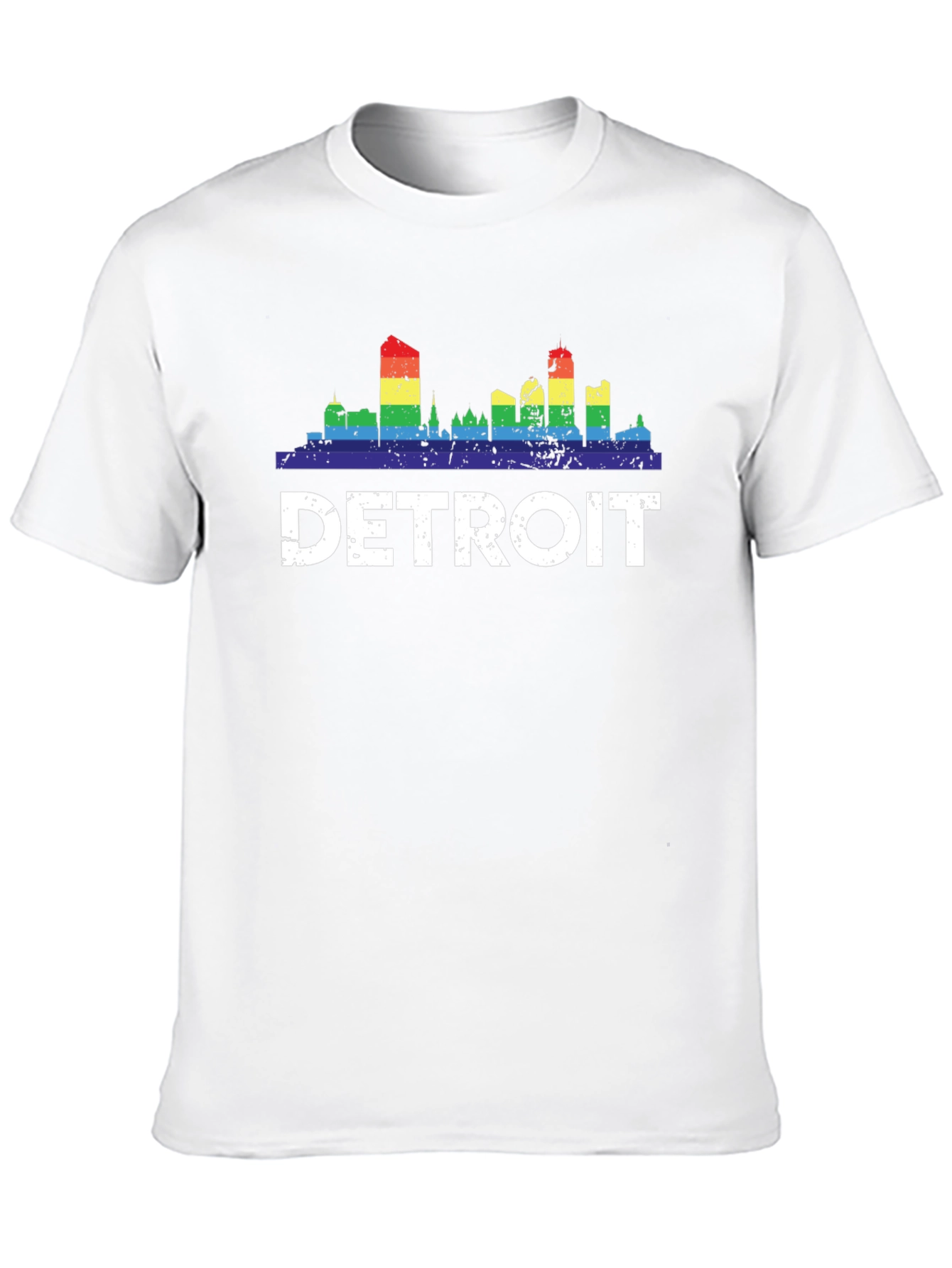 Detroit Pride Rainbow Skyline T-Shirt