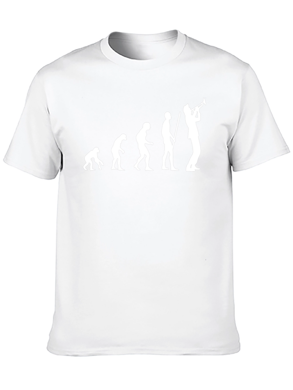 Evolution of Music Trumpet Player Black T-Shirt