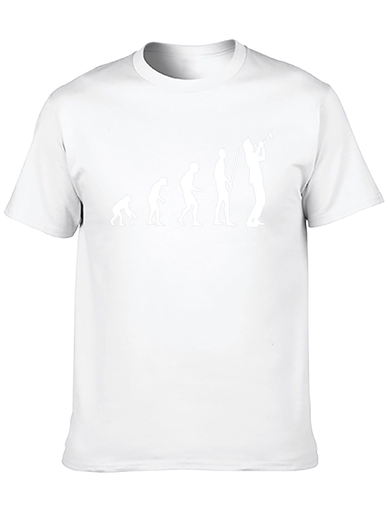 Evolution of Music Trumpet Player Black T-Shirt