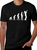 Evolution of Music Trumpet Player Black T-Shirt