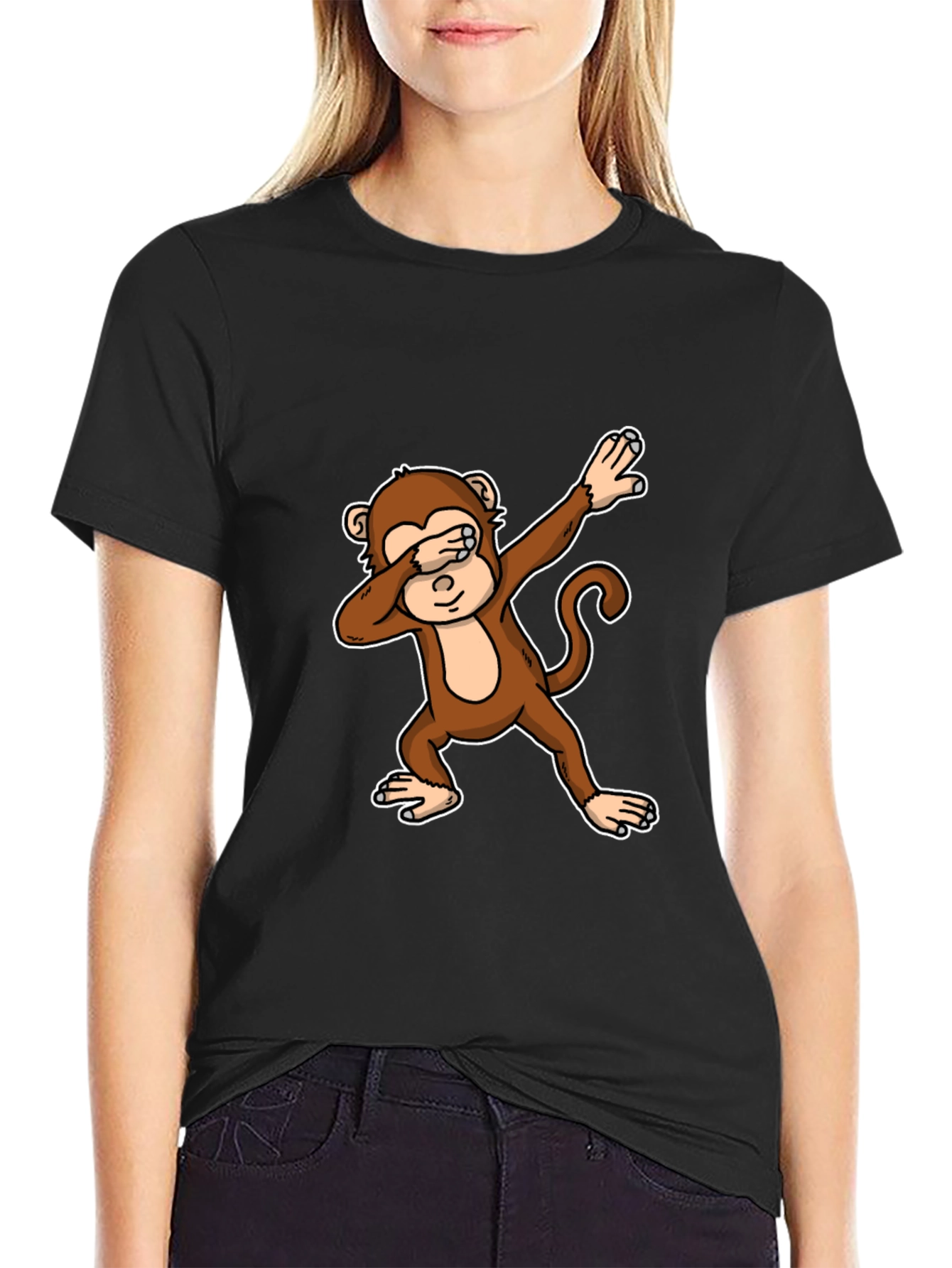 Dabbing Monkey Graphic Tee - Trendy Mens T-Shirt