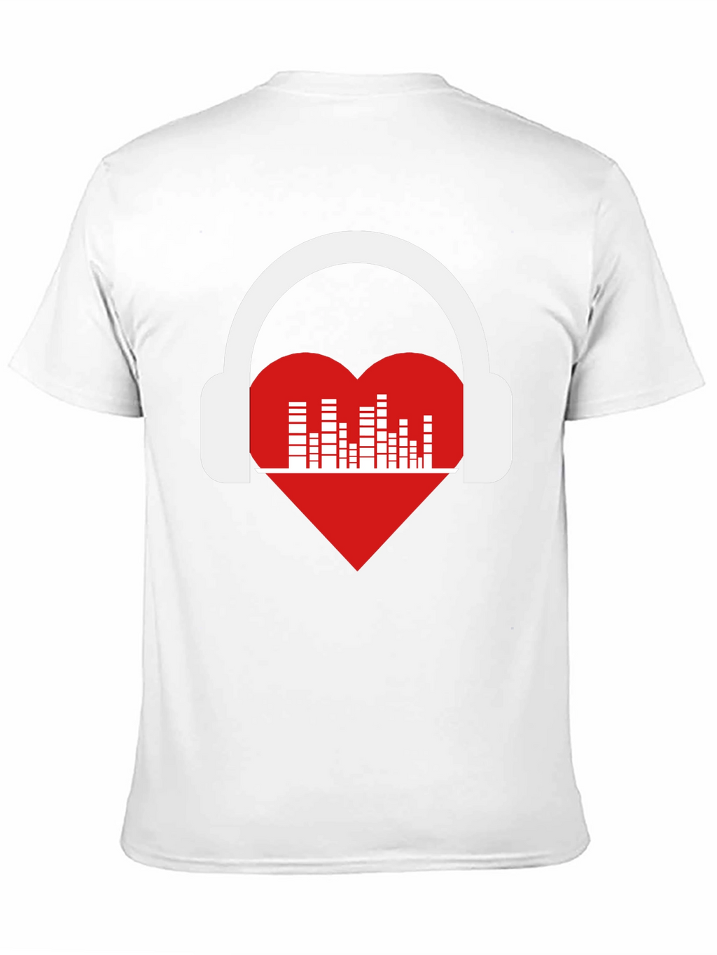 Heart Music Headphones Graphic T-Shirt