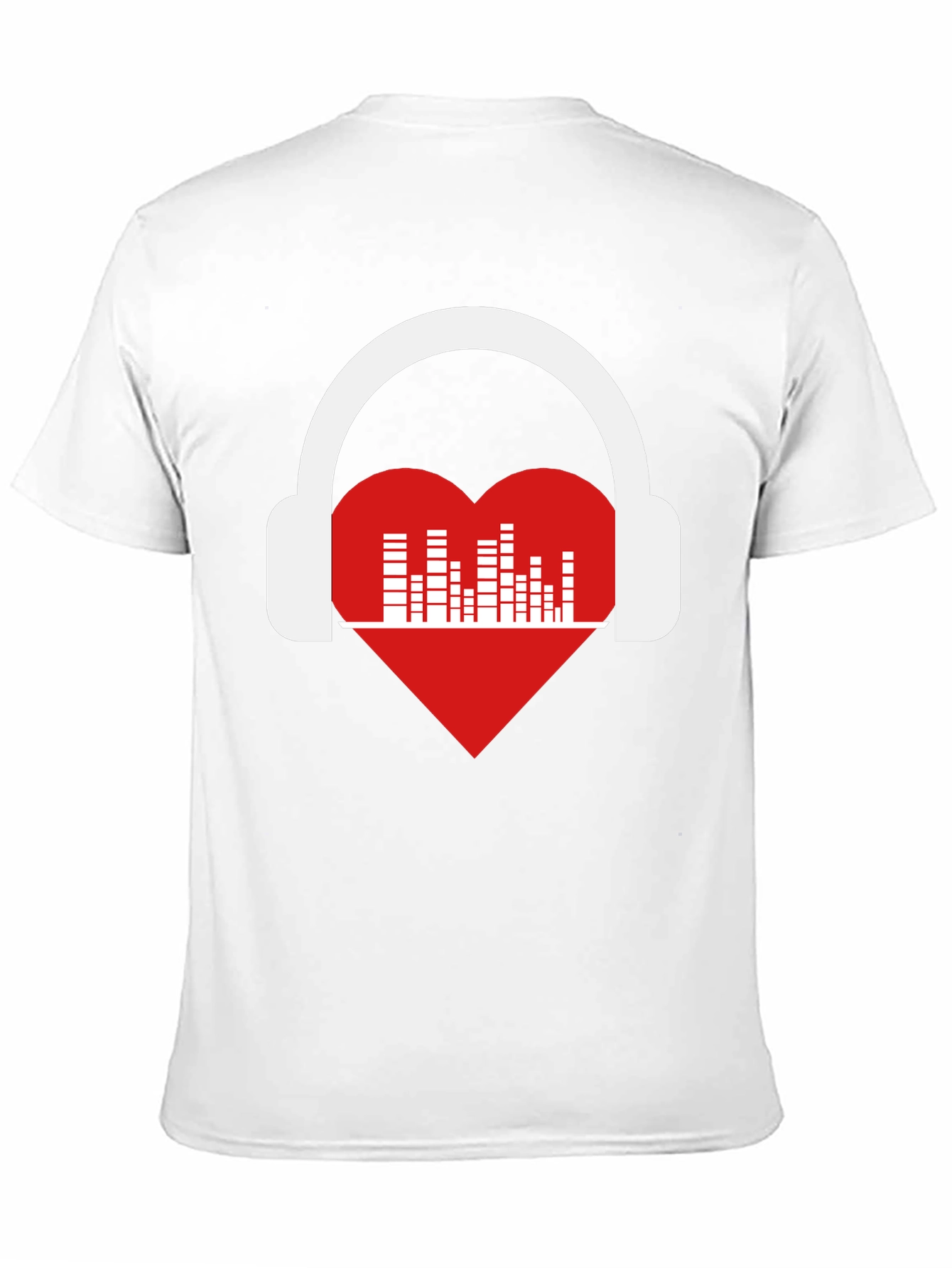 Heart Music Headphones Graphic T-Shirt