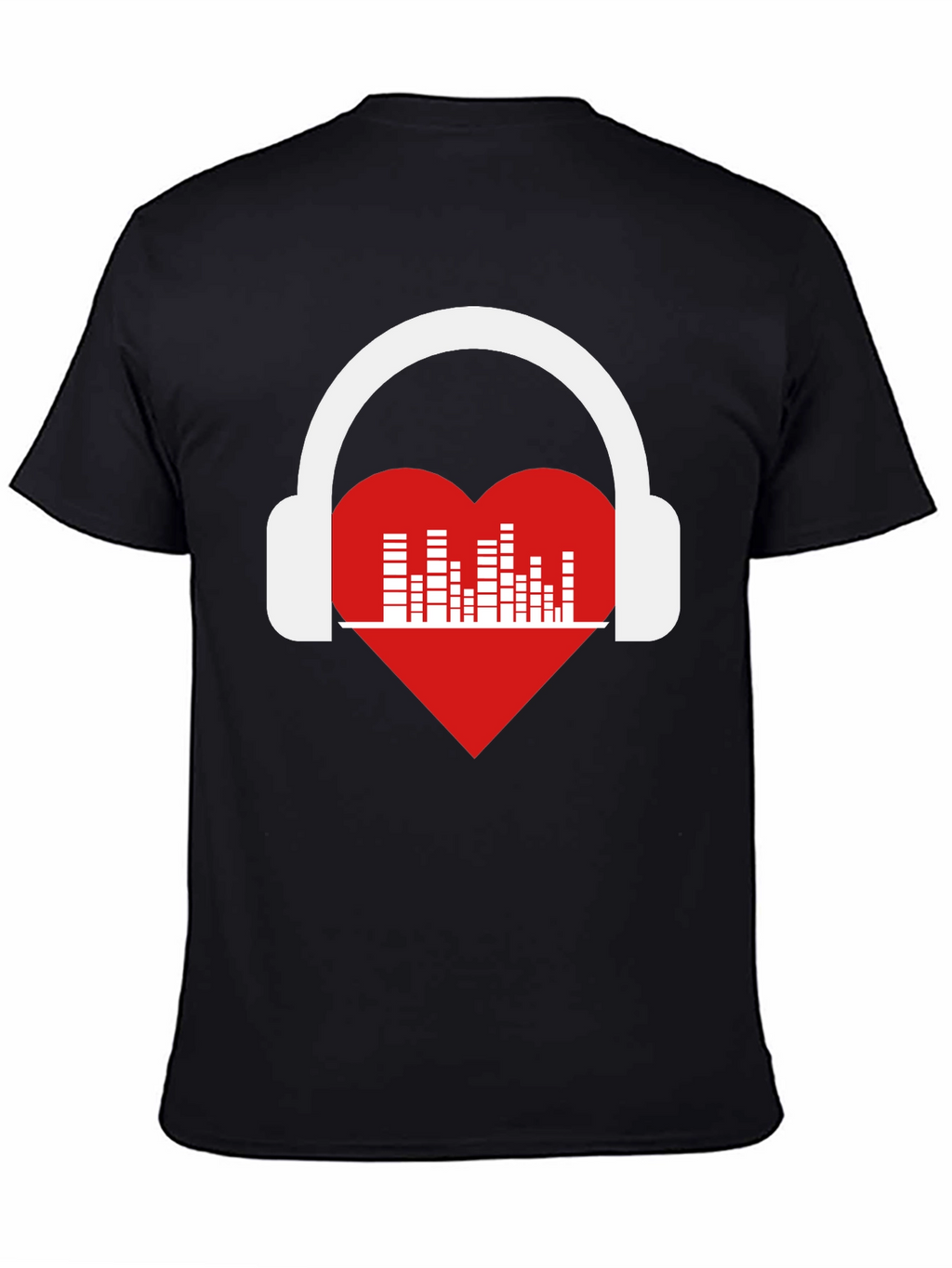 Heart Music Headphones Graphic T-Shirt