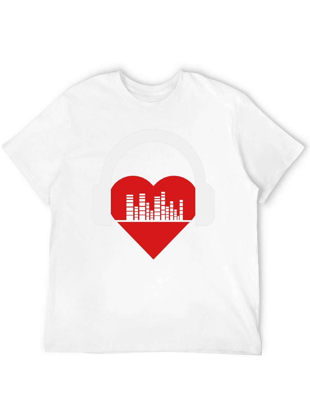 Heart Music Headphones Graphic T-Shirt