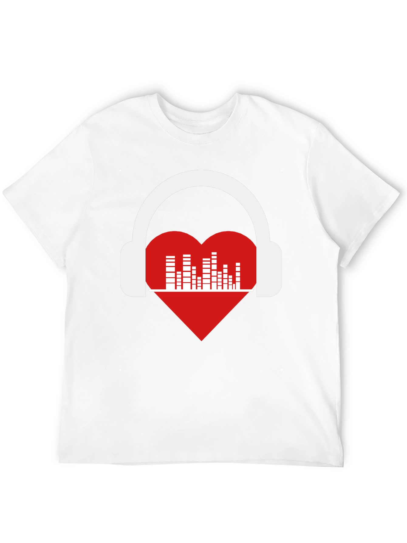 Heart Music Headphones Graphic T-Shirt