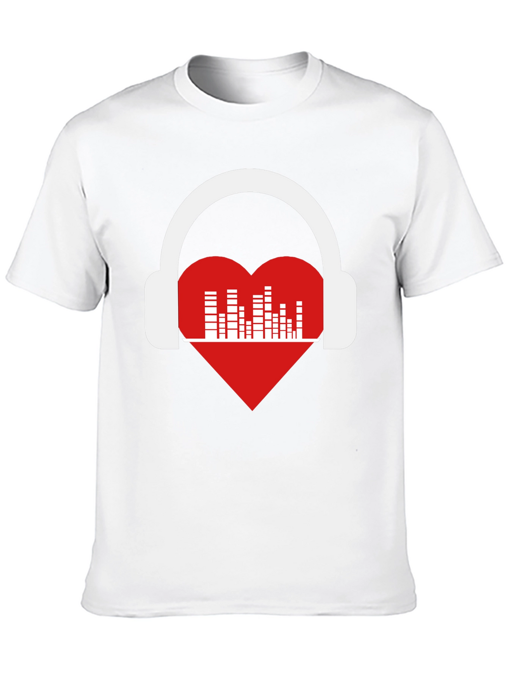 Heart Music Headphones Graphic T-Shirt