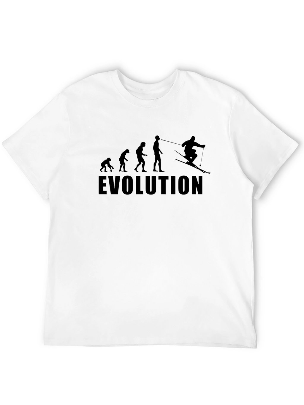 Evolution Skiing T-Shirt - Funny Graphic Tee