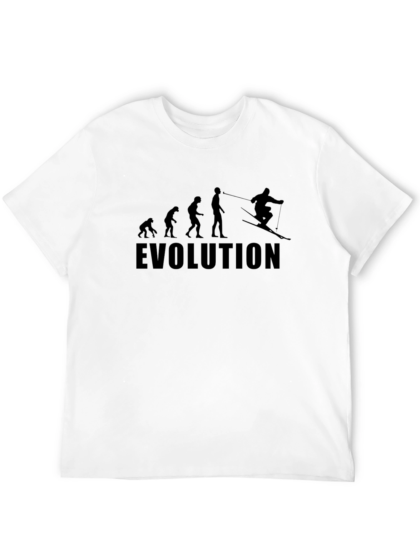 Evolution Skiing T-Shirt - Funny Graphic Tee