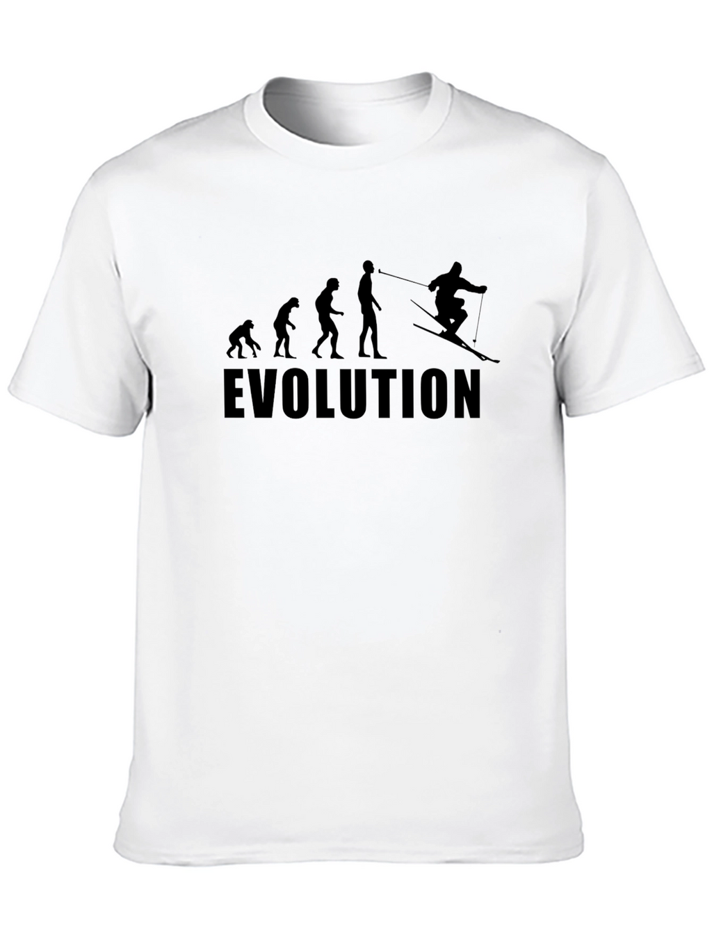 Evolution Skiing T-Shirt - Funny Graphic Tee