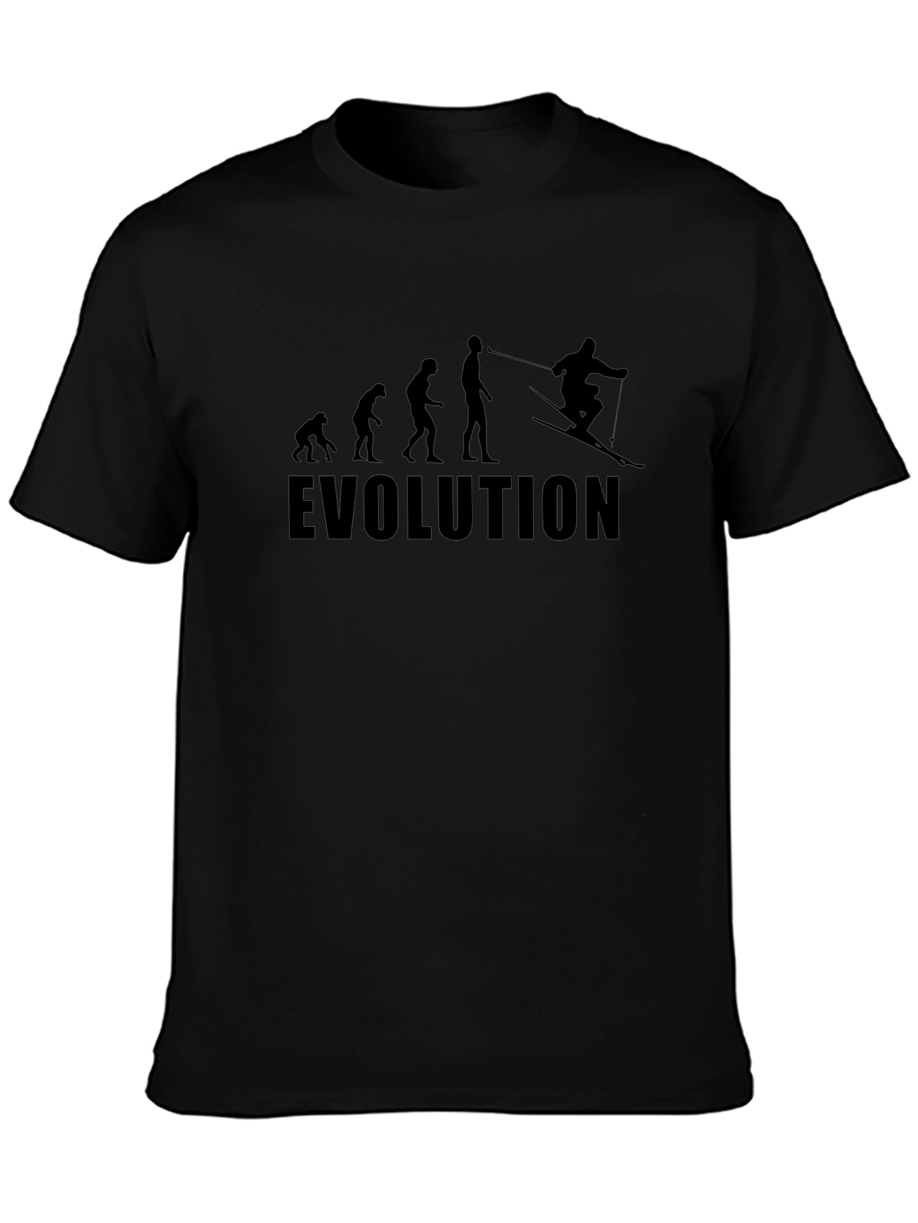 Evolution Skiing T-Shirt - Funny Graphic Tee
