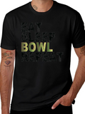 Eat Sleep Bowl Repeat Graphic T-Shirt