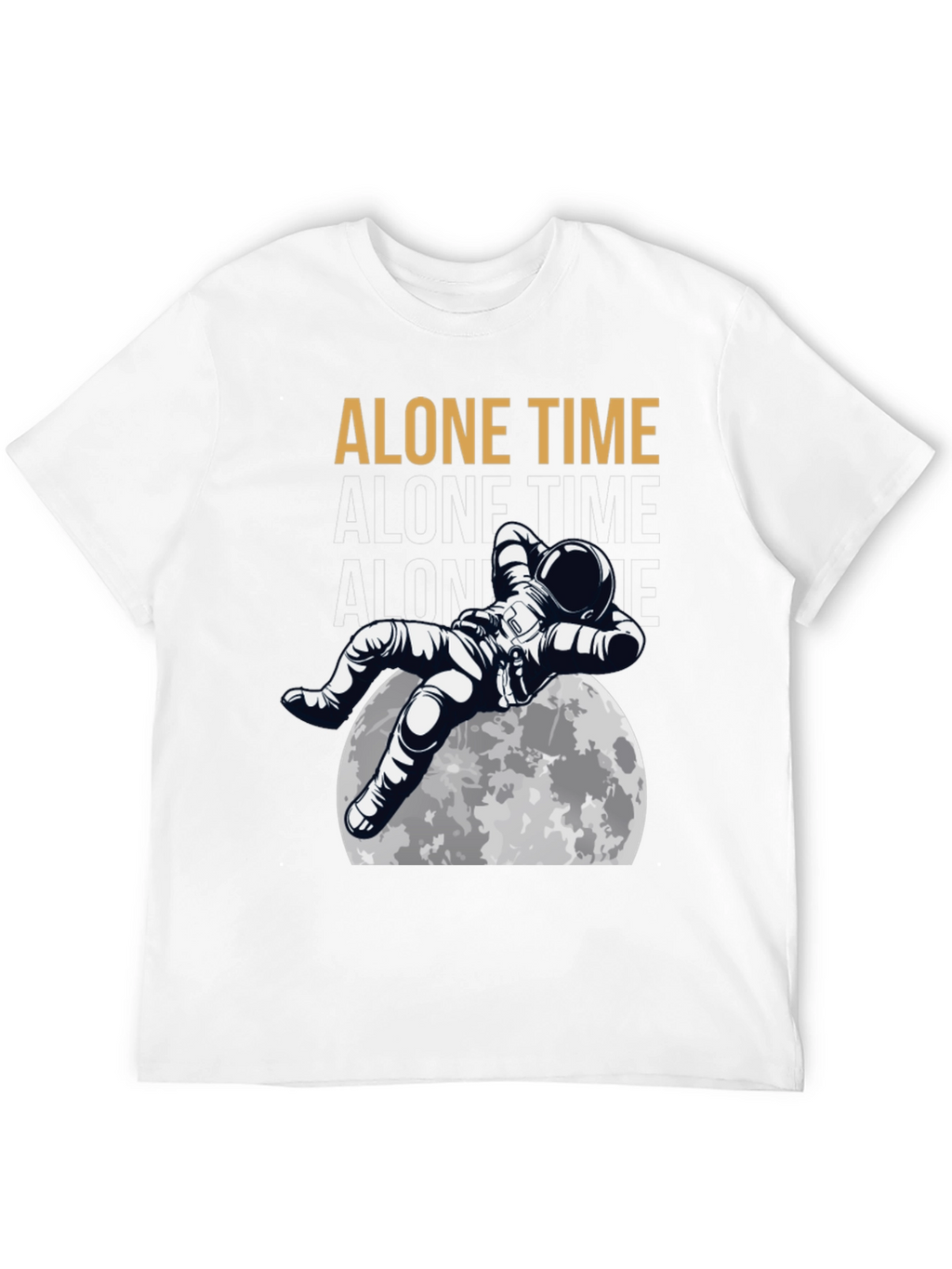 Alone Time Astronaut Moon Graphic T-Shirt
