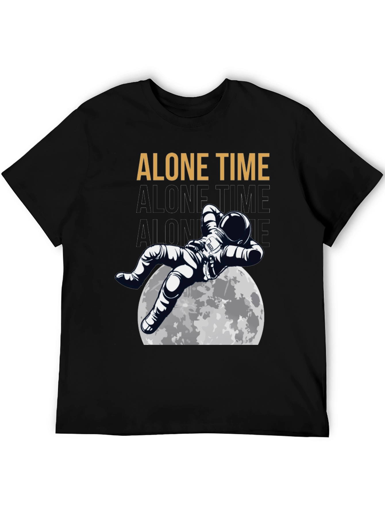 Alone Time Astronaut Moon Graphic T-Shirt