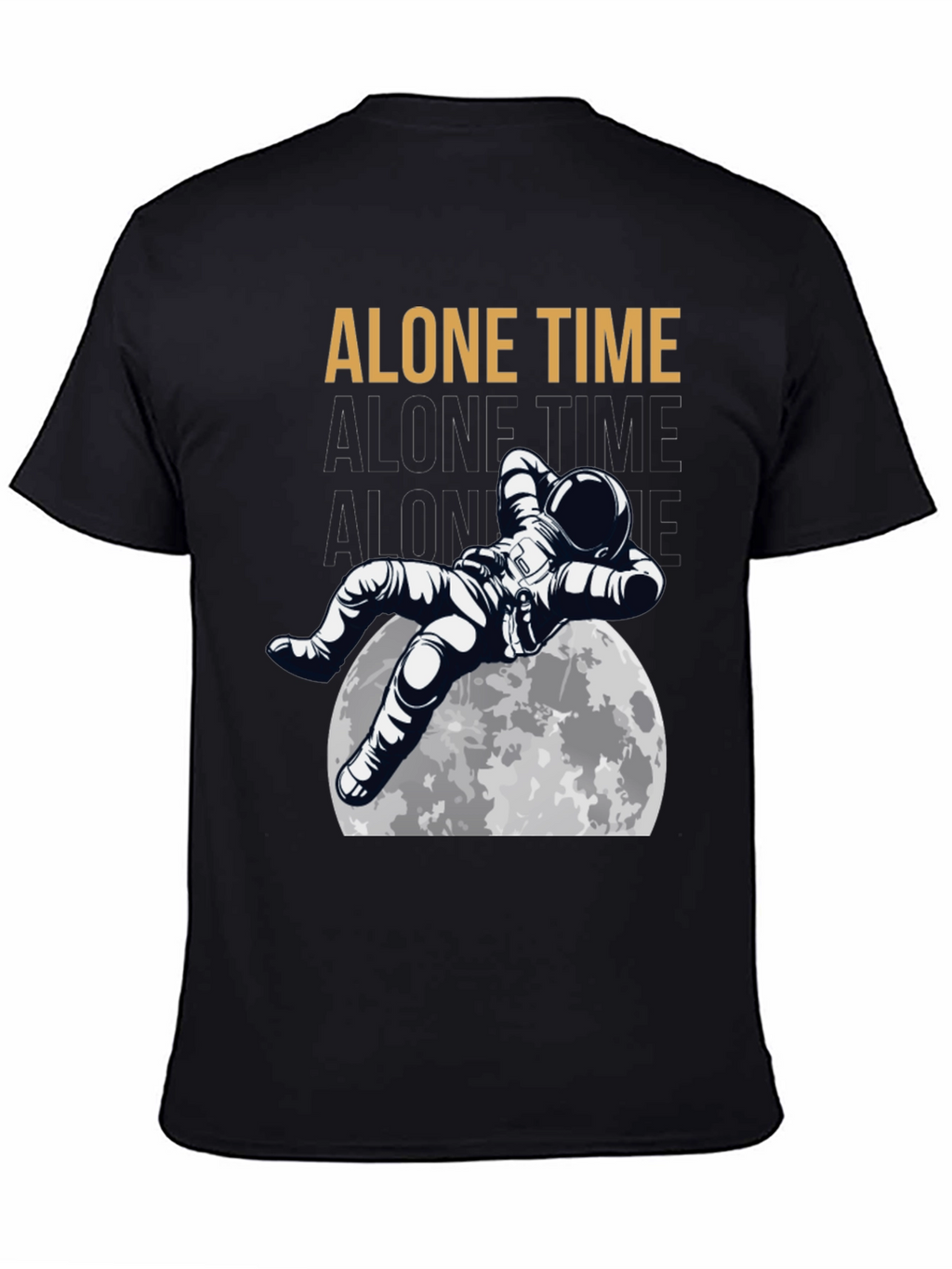 Alone Time Astronaut Moon Graphic T-Shirt
