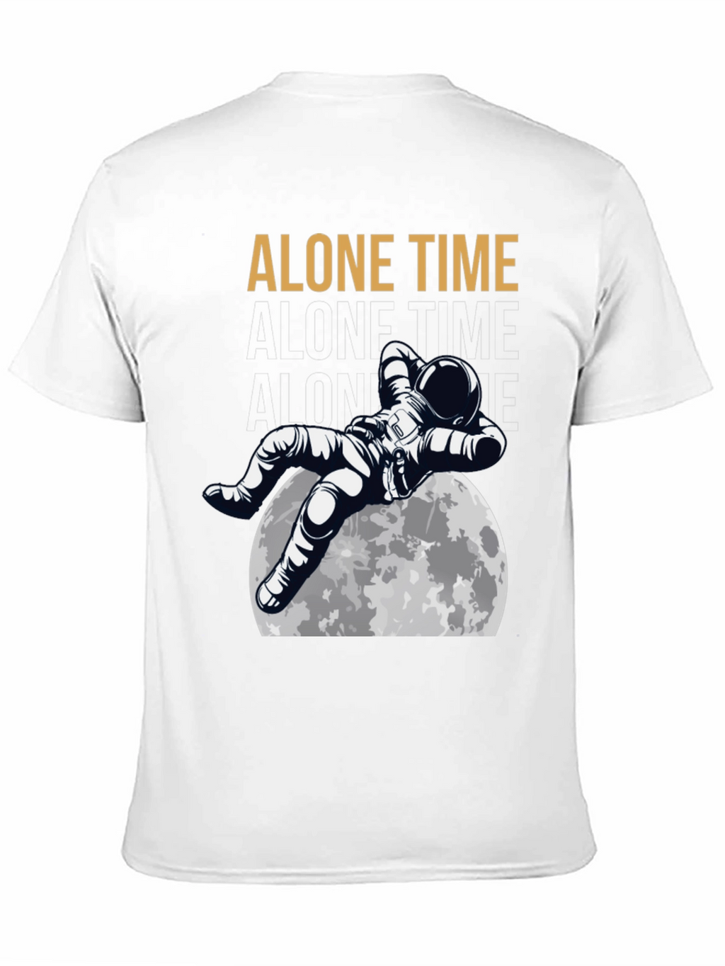 Alone Time Astronaut Moon Graphic T-Shirt
