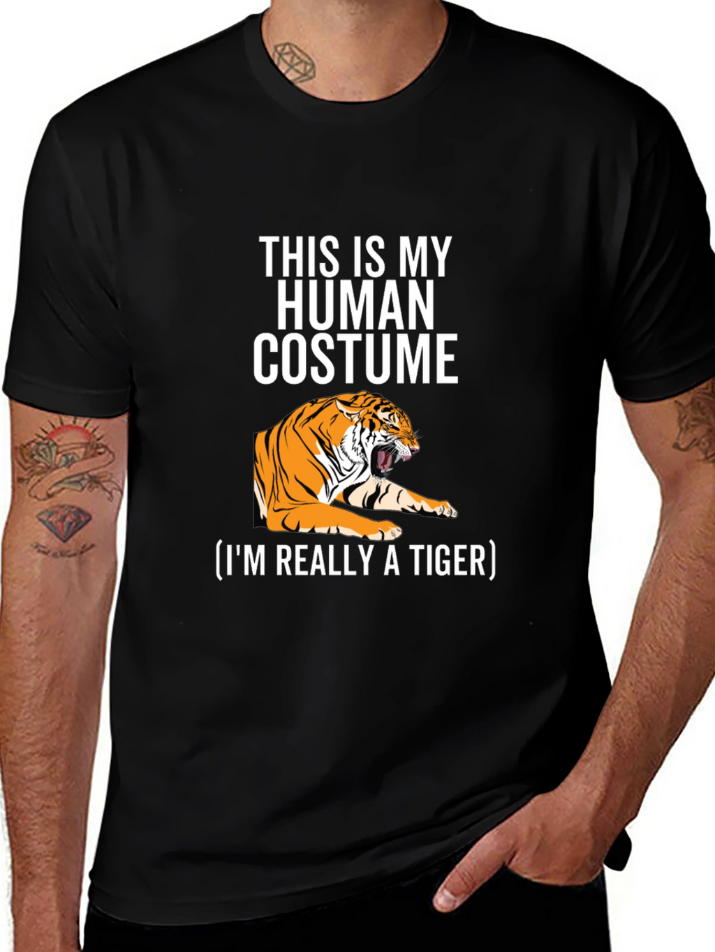 Human Costume Tiger T-Shirt