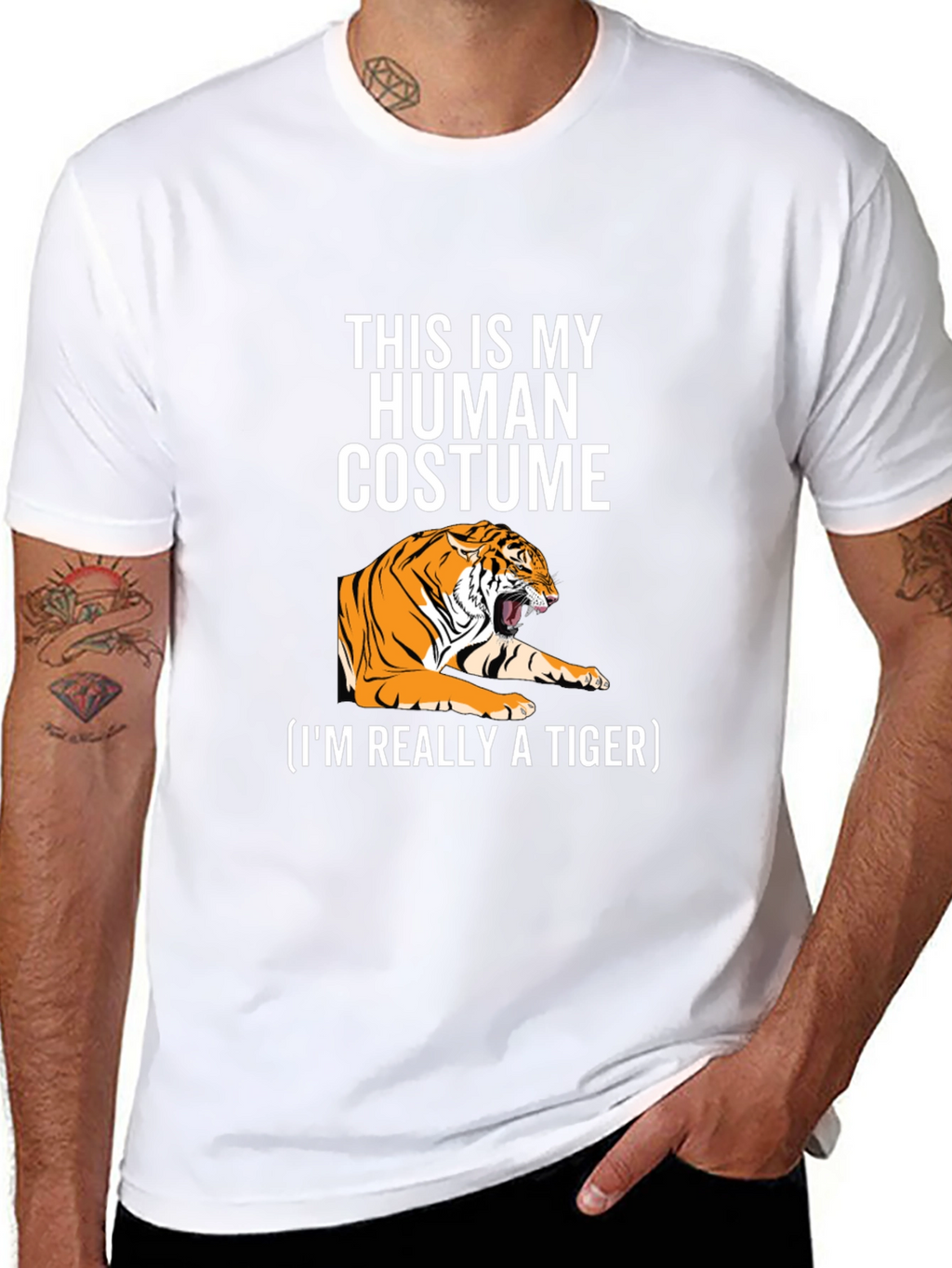 Human Costume Tiger T-Shirt
