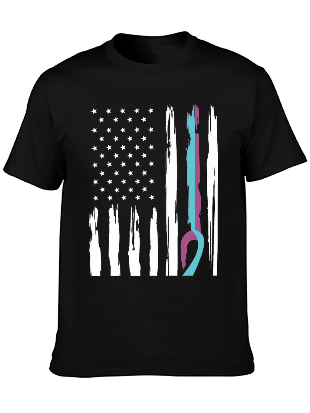American Flag Ribbon Support T-Shirt
