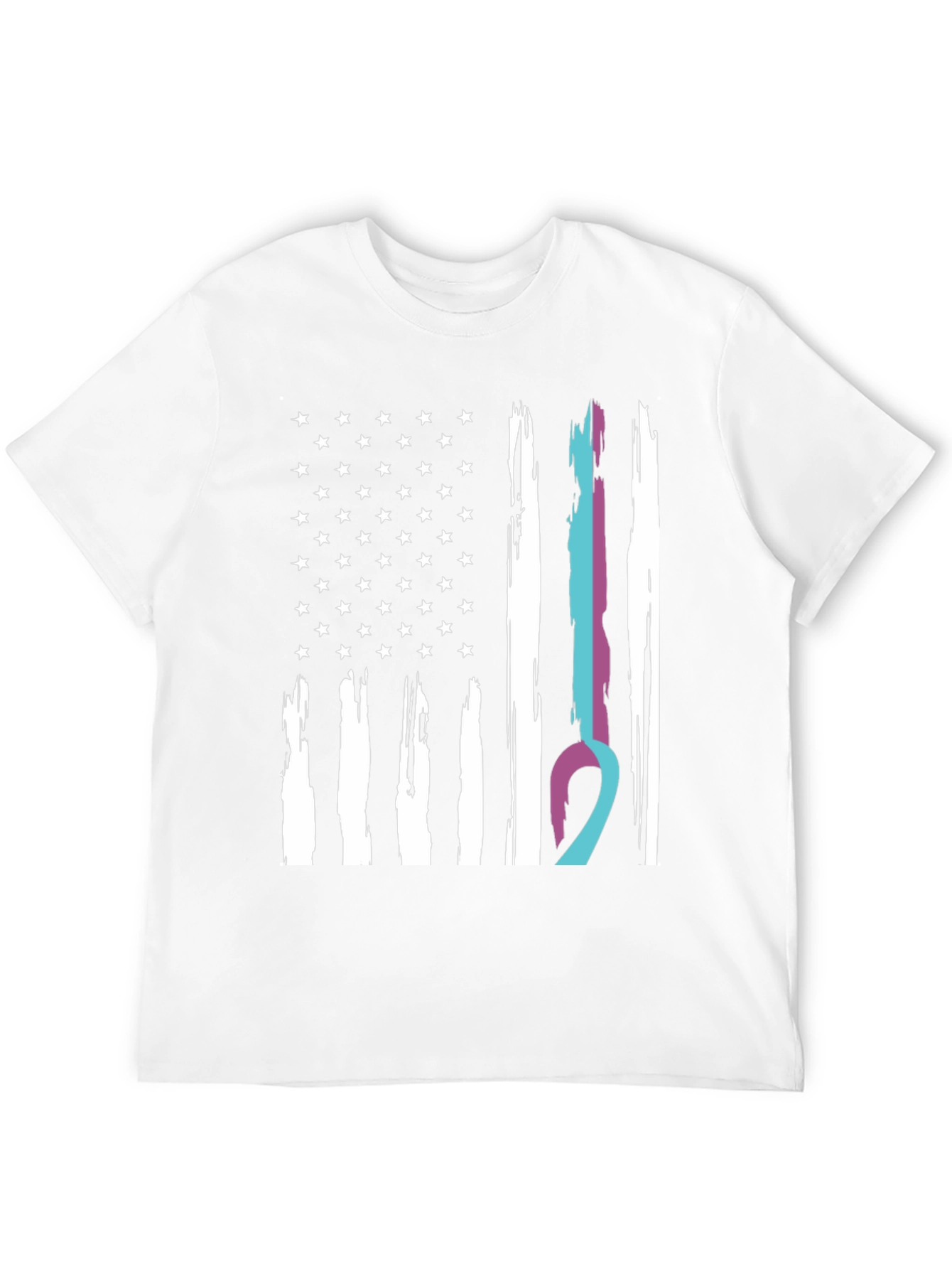 American Flag Ribbon Support T-Shirt
