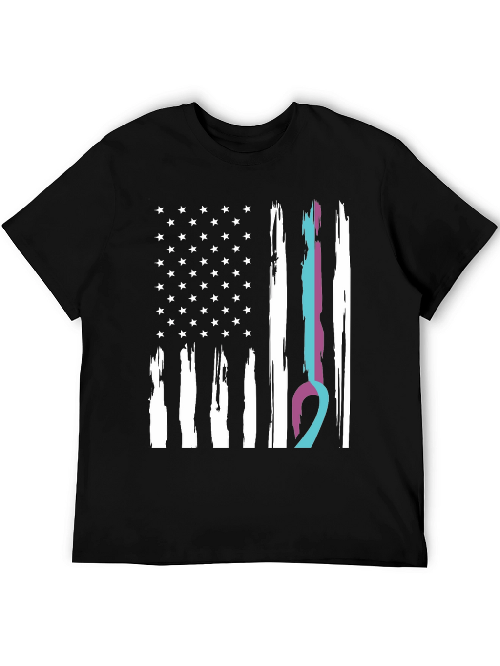 American Flag Ribbon Support T-Shirt