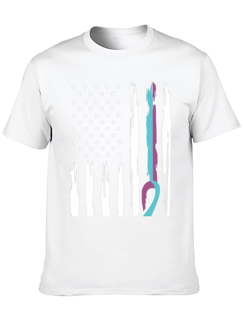 American Flag Ribbon Support T-Shirt