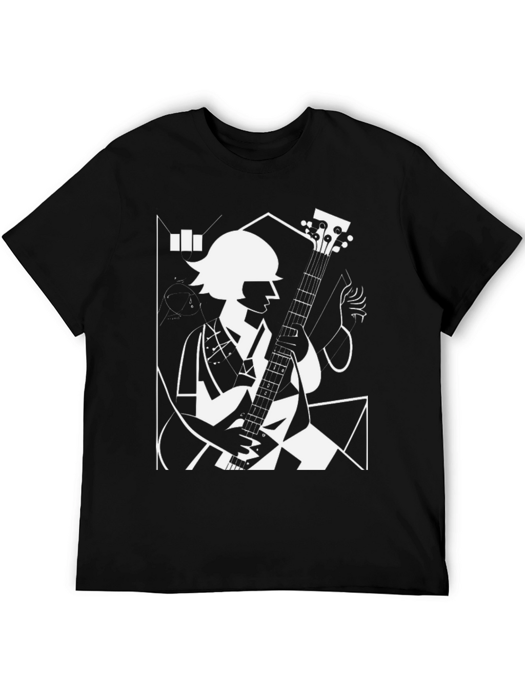 Abstract Guitarist Graphic Tee