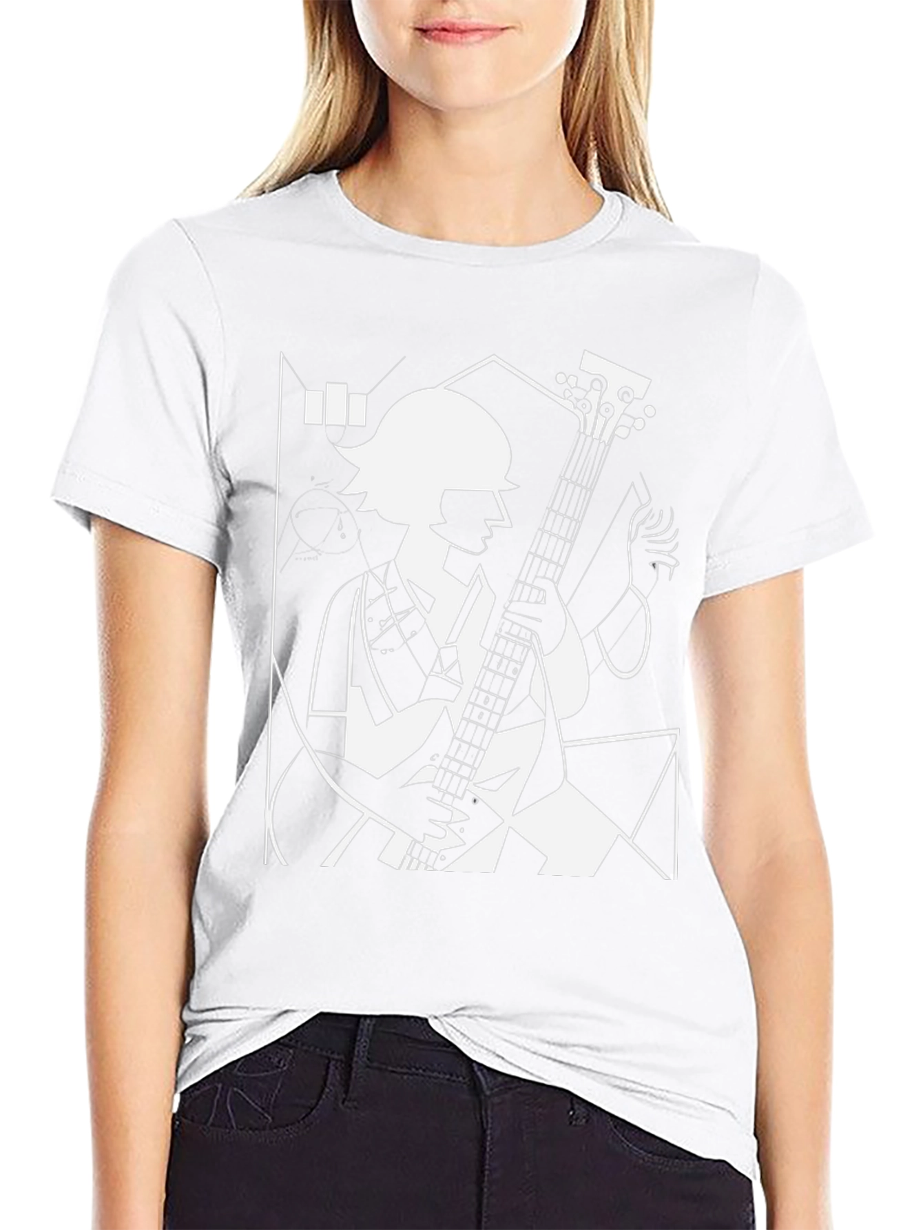 Abstract Guitarist Graphic Tee